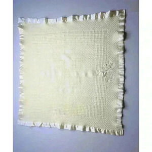 Kidget Thermal Baby Blanket Giraffe w. Satin Trim Yellow 33 3/8 x 29 1/4 inches